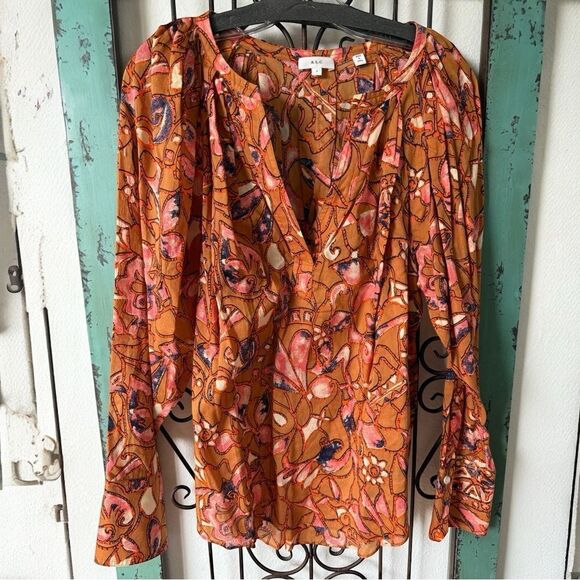 ALC cotton bronze blouse. Oversized and cool & light for spring/summer. - Picture 3 of 8